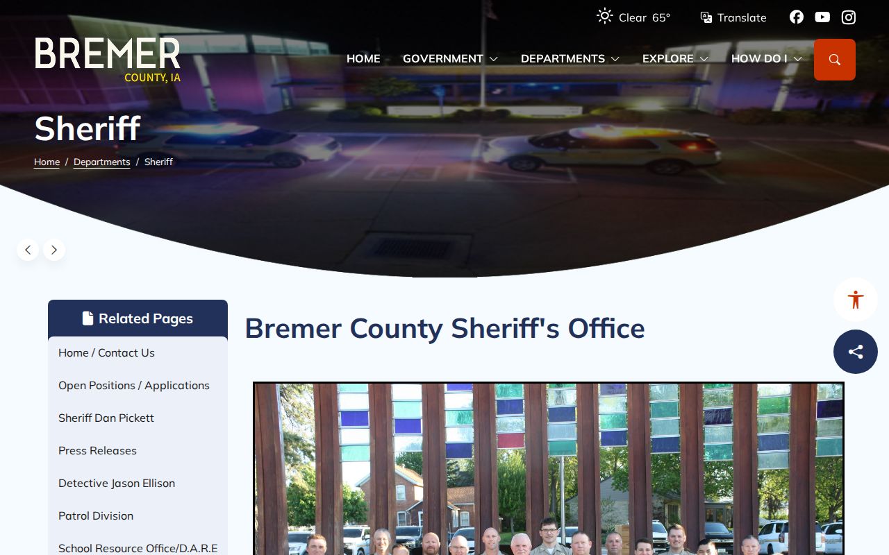 Bremer County criminal history sheriff office profile